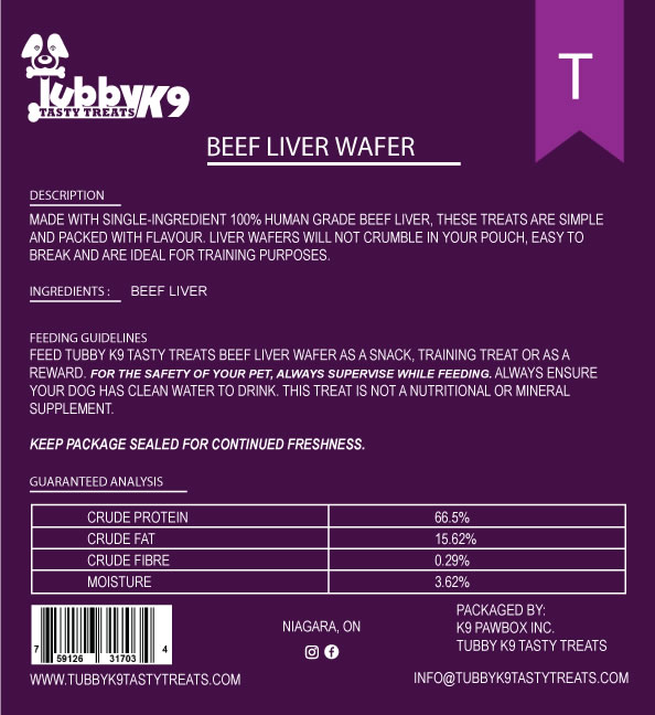 beef liver wafer healthy dog treats back